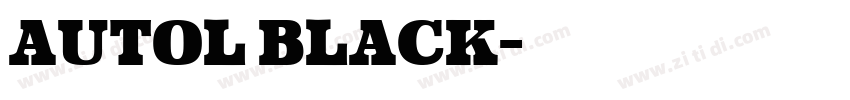Autol Black字体转换 Autol Black字体转换
